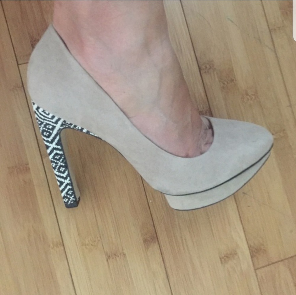 Zara Nude Aztec Pumps